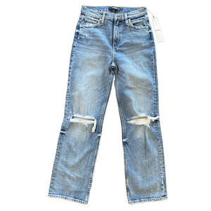 Hudson jeans Women size25 L27 Remi straight High-Rise Ankle Distress Light Wash